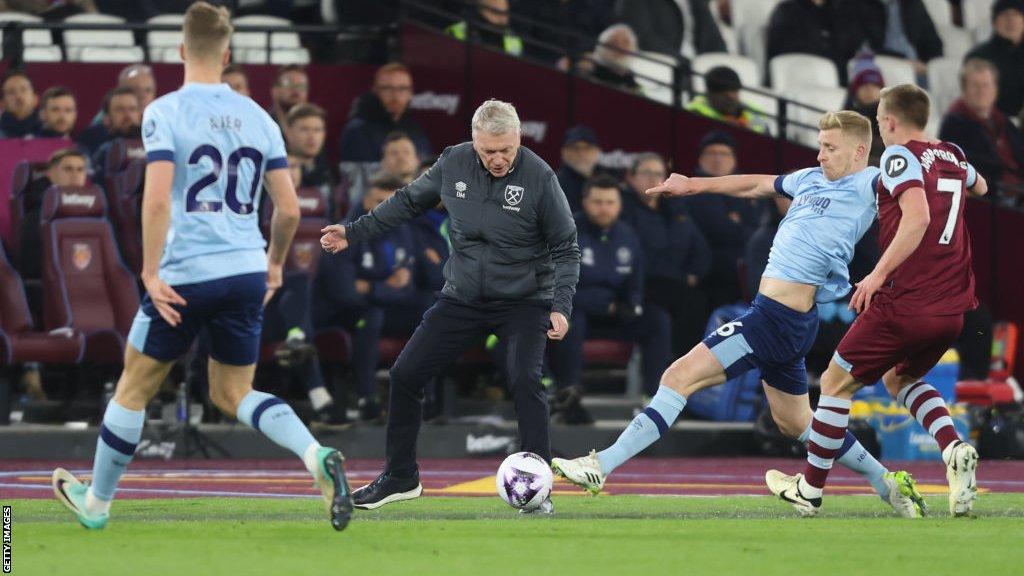 Ben Mee in action for Brentford against West Ham