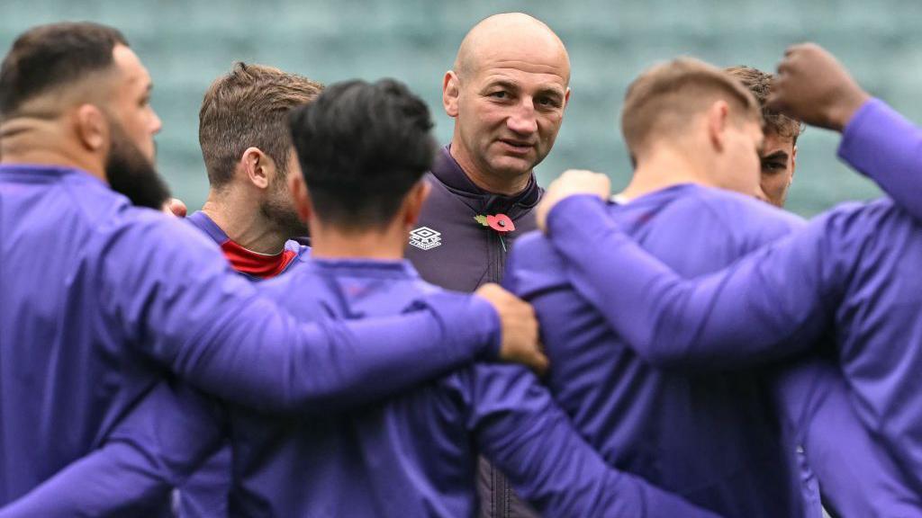 Steve Borthwick looks over his England squad