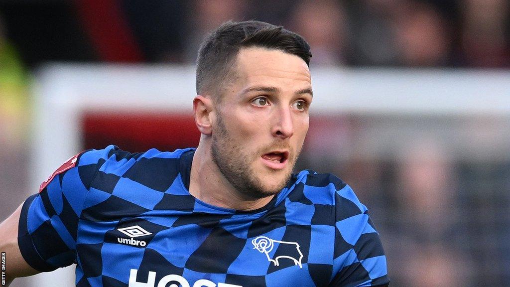 Conor Washington in action for Derby County