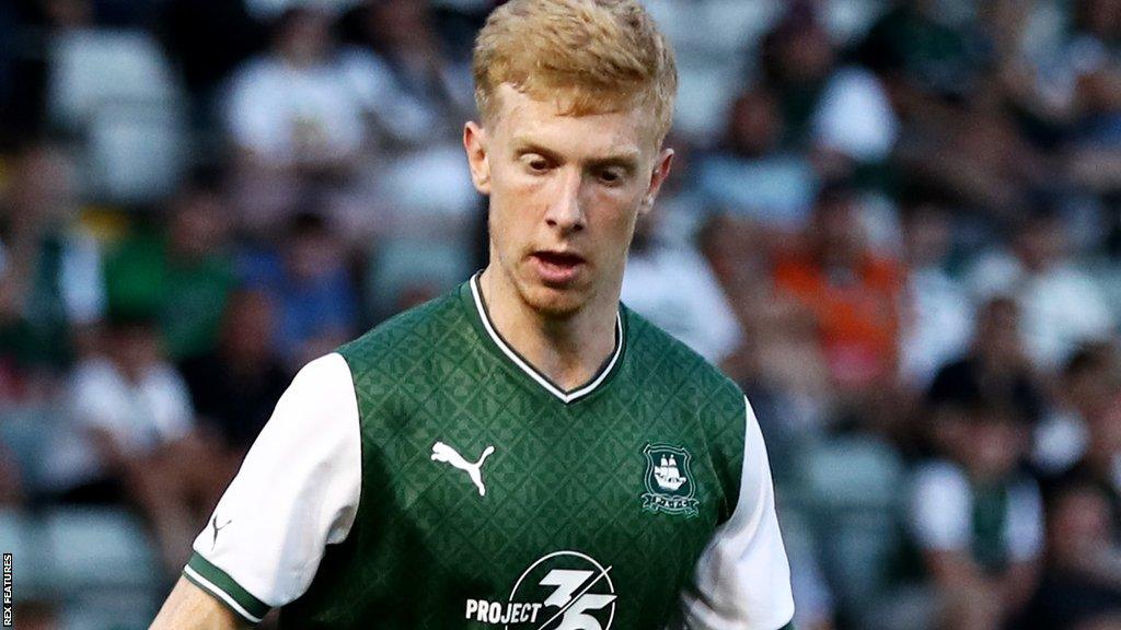 Ryan Law playing for Plymouth Argyle