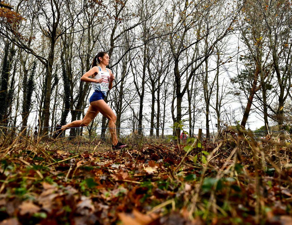 Cari Hughes of Great Britain competing in the U23 Women's 6000m during the SPAR European Cross Country Championships in Fingal-Dublin.
