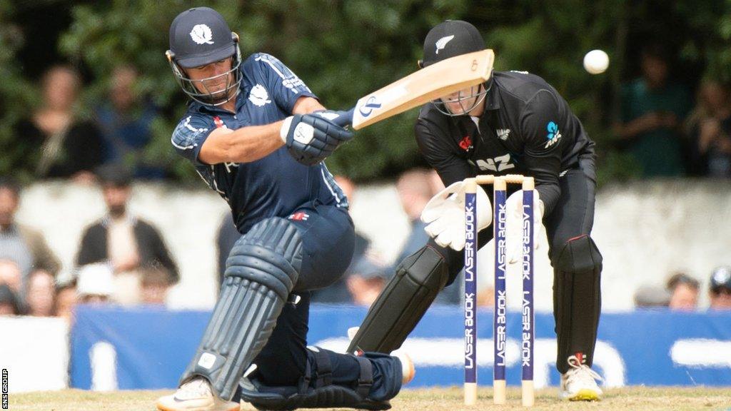 Michael Leask in action for Scotland at the Grange