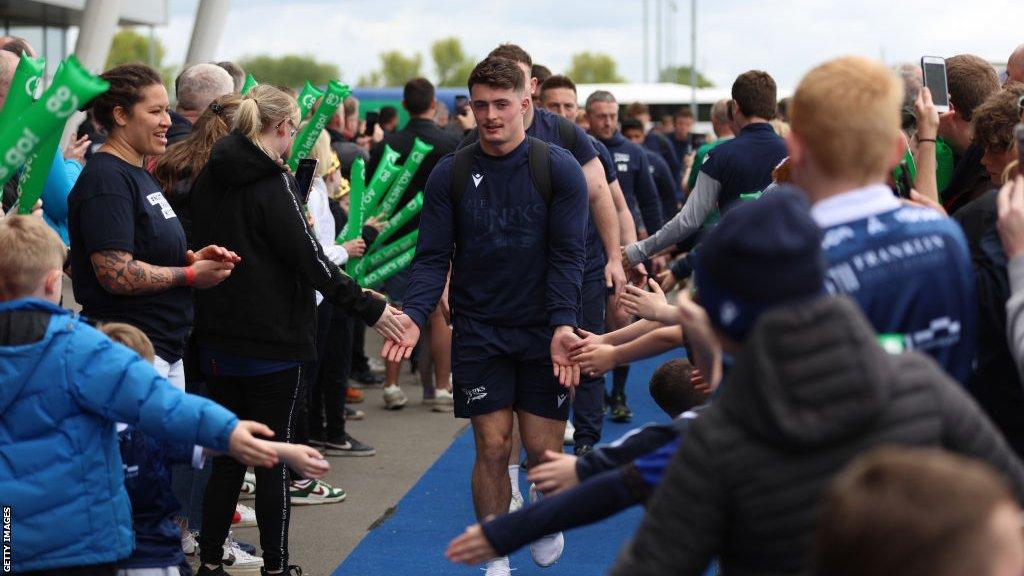 Raffi Quirke arriving at the AJ Bell Stadium