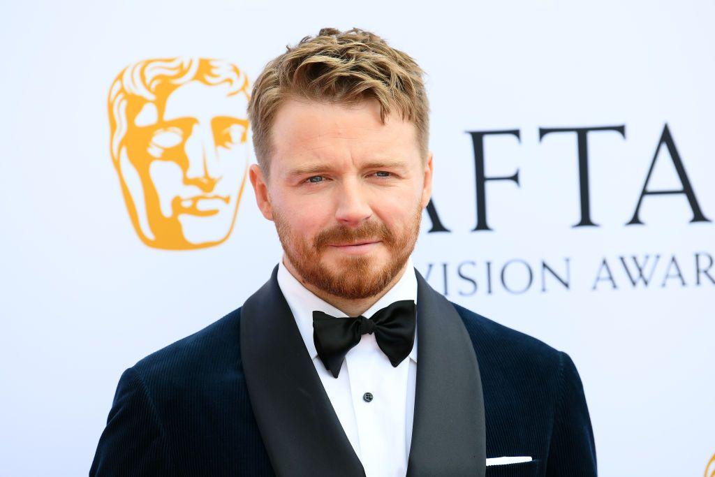 Jack Lowden in a tuxedo at The Baftas