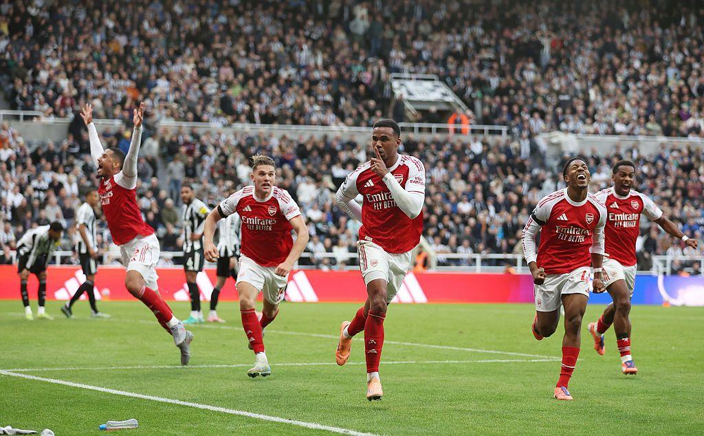 Gabriel celebrating