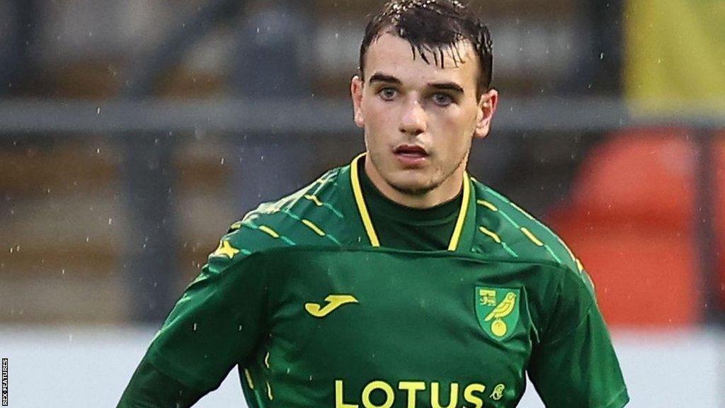 Liam Gibbs in action for Norwich