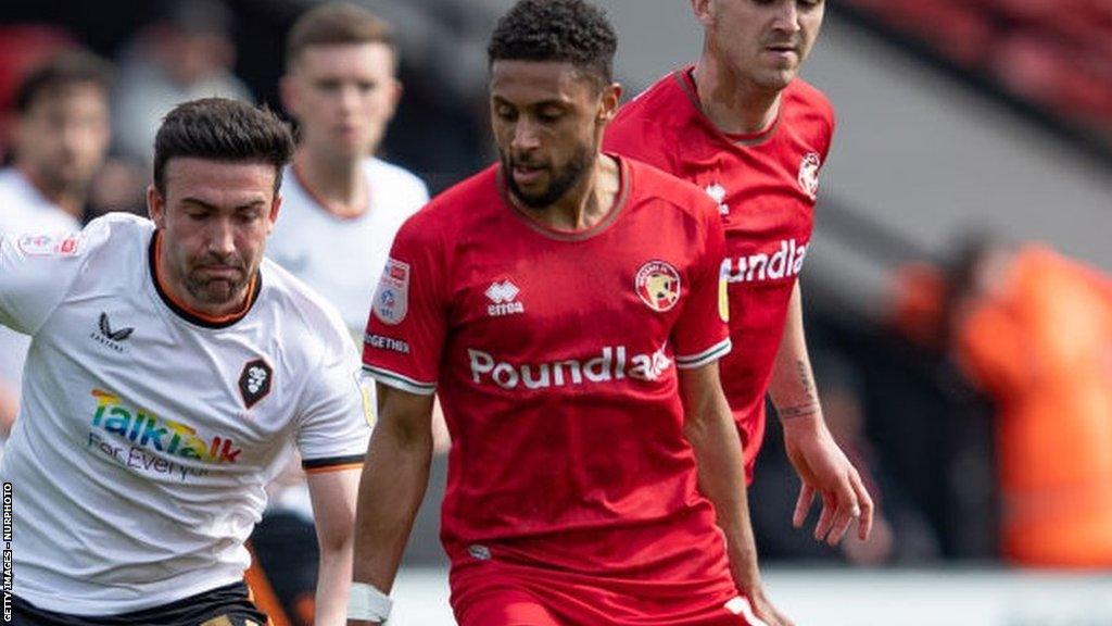 Walsall midfielder Brandon Comley