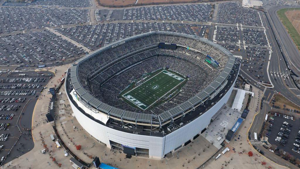 Aerial view of the the MetLife Stadium.