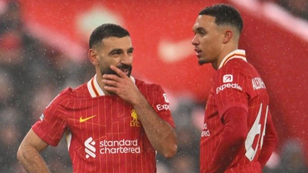 Mohamed Salah and Trent Alexander-Arnold