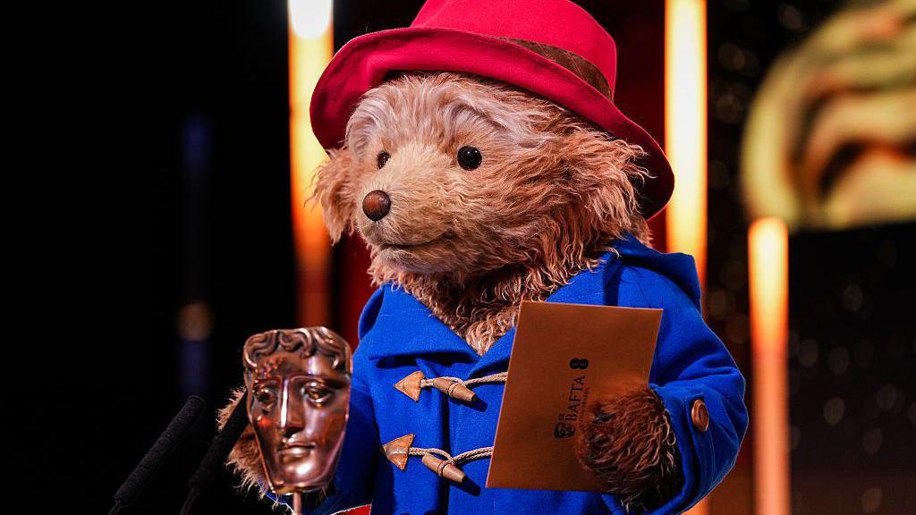 paddington bear with a bafta award