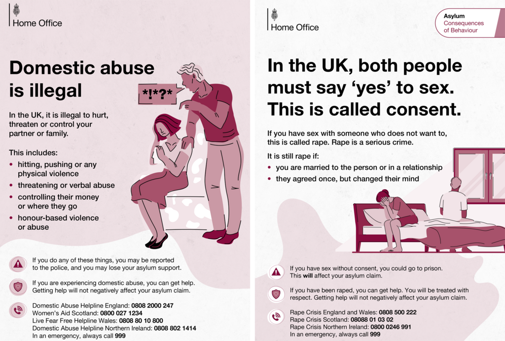 Asylum Seekers Told Rape and Harassment are Illegal in UK