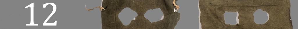 Masks used by the Stratton brothers, first convictions on fingerprint evidence, 1905 (detail)