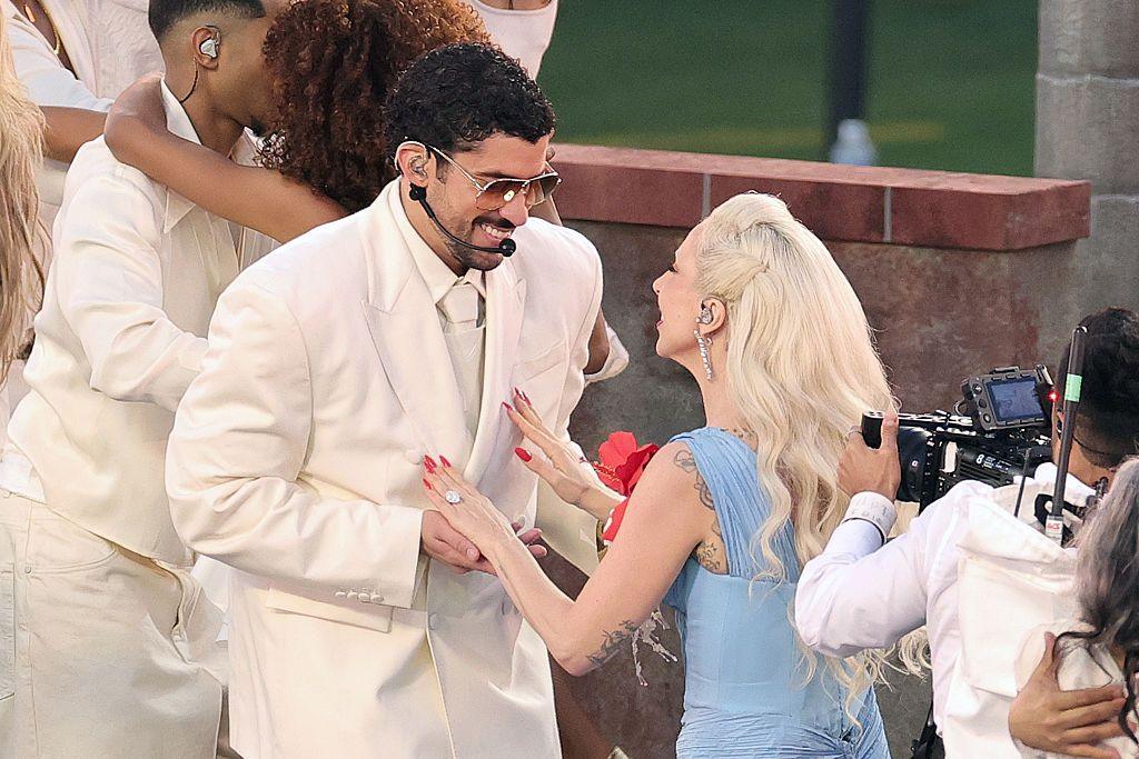 Lady Gaga joined Bad Bunny on stage.