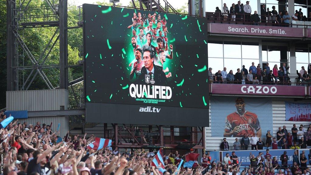 Big screen at Villa Park