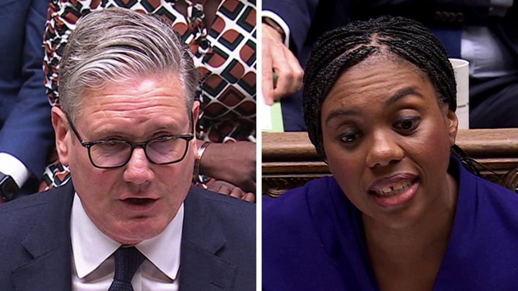 Composite image of Starmer and Badenoch