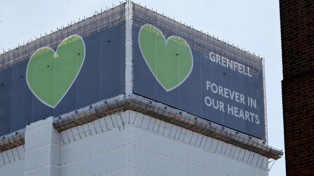 Grenfell Tower seen in June 2021