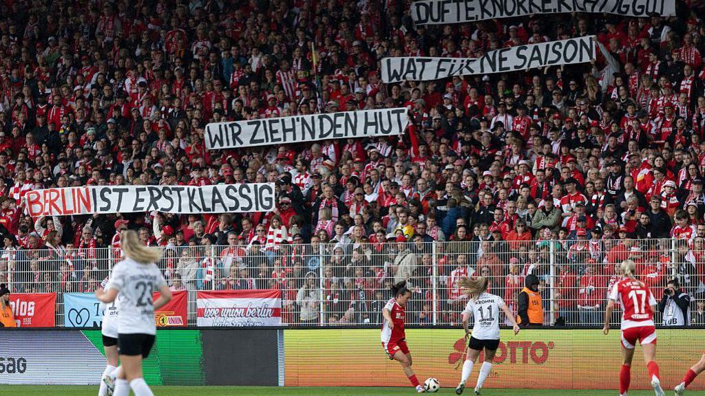 Union Berlin fans at the Alten Försterei stadium