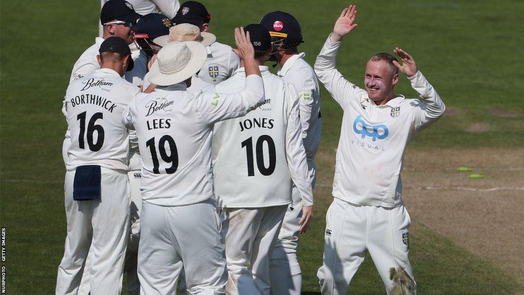 Matt Parkinson took his 20th first-class wicket in seven games for Durham