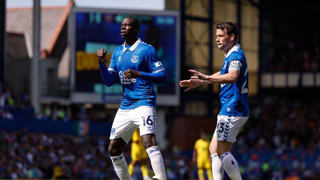 Abdoulaye Doucoure celebrates