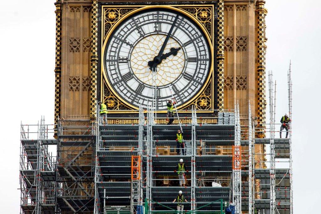 Construction work on Big Ben