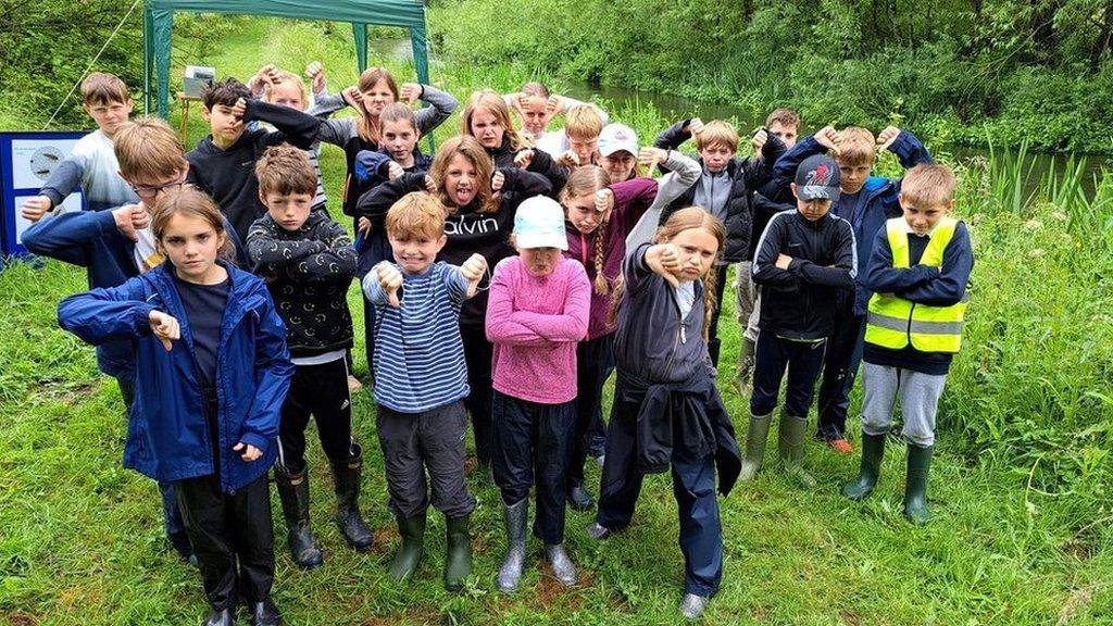 Pupils from Preshute primary school