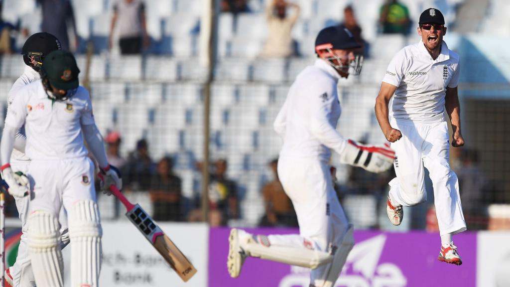 Cook celebrates for England