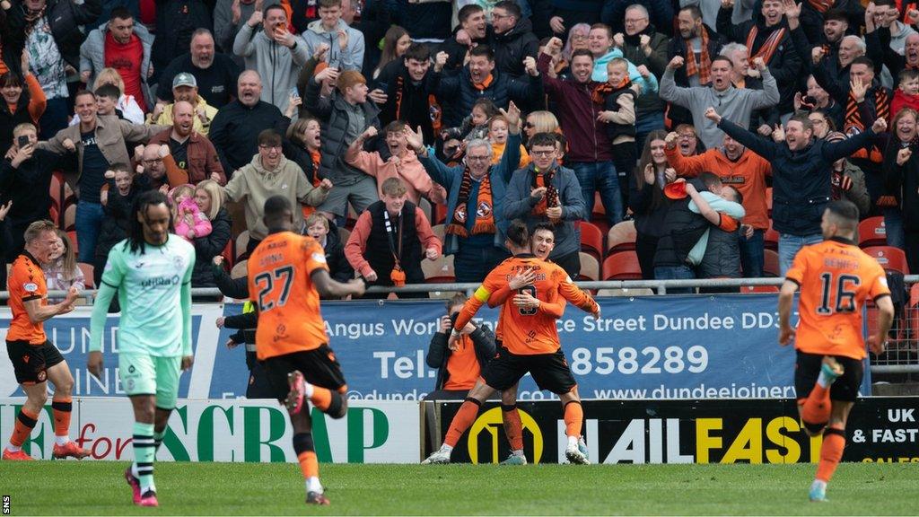 Dundee United's Jamie McGrath celebrates