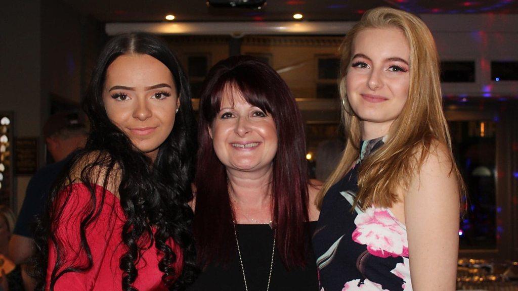 Bella (far right), with her sister and their mum.