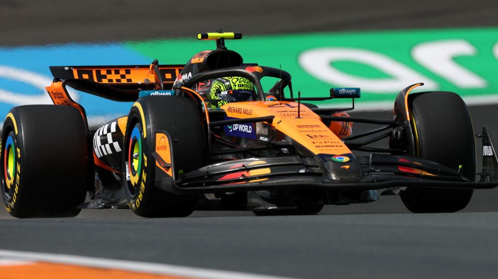 McLaren's Lando Norris in Dutch Grand Prix first practice