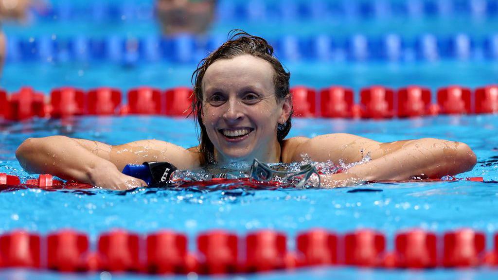 Katie Ledecky in a pool