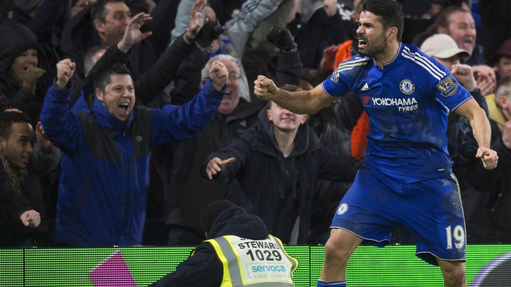 Diego Costa celebrates