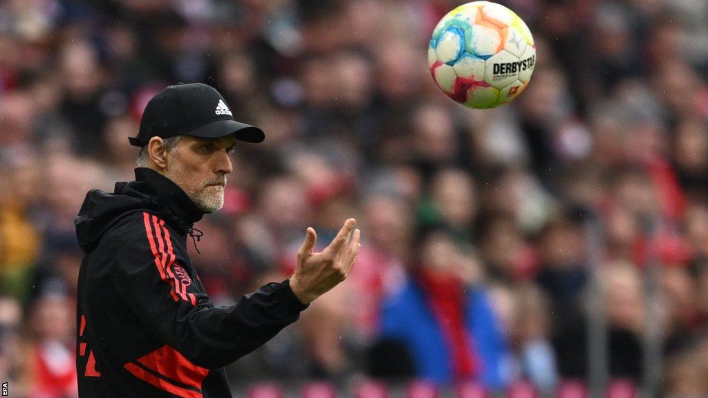 Thomas Tuchel on the touchline during Bayern Munich's 1-1 draw against Hoffenheim