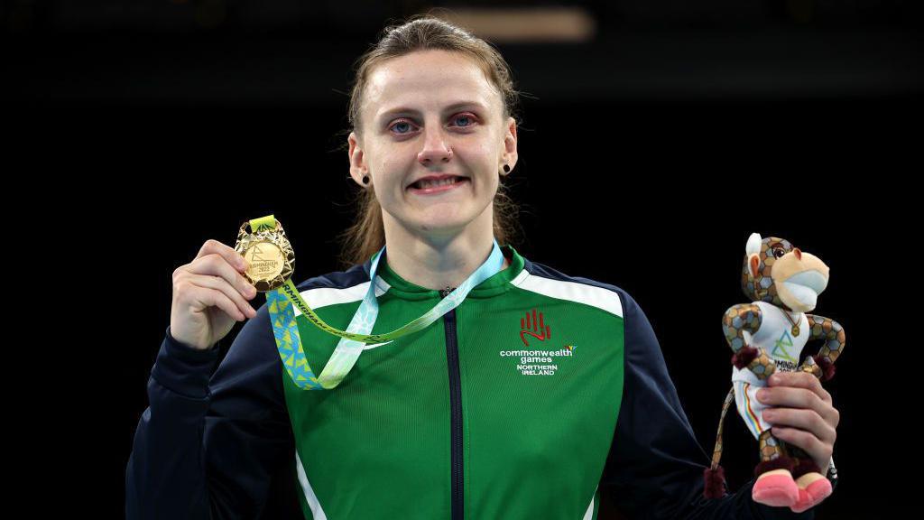 Michaela Walsh with gold medal