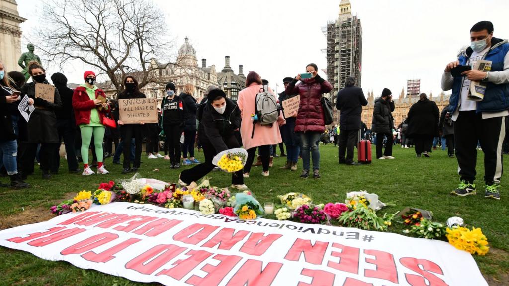 Protesters at Parliament Square