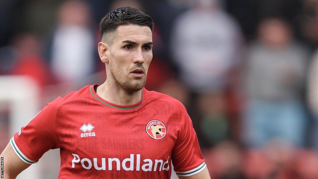 Conor Wilkinson playing for Walsall