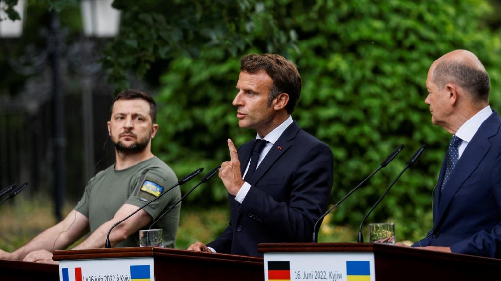 French President Macron, German Chancellor Scholz, Italian PM Draghi and Romanian President Iohannis visit Kyiv