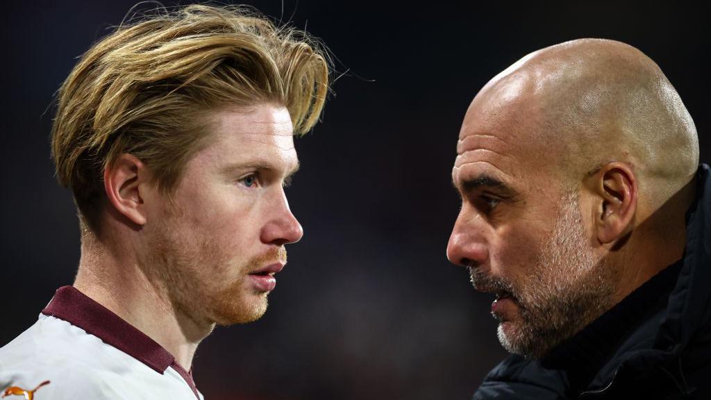 Kevin De Bruyne and Pep Guardiola