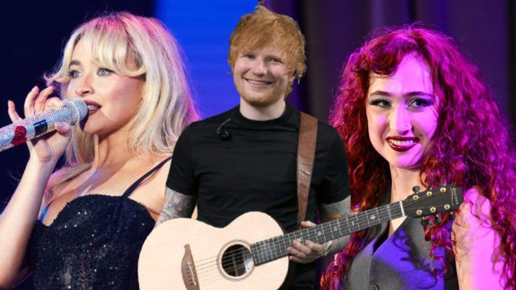 Sabrina Carpenter, Ed Sheeran and Chappell Roan