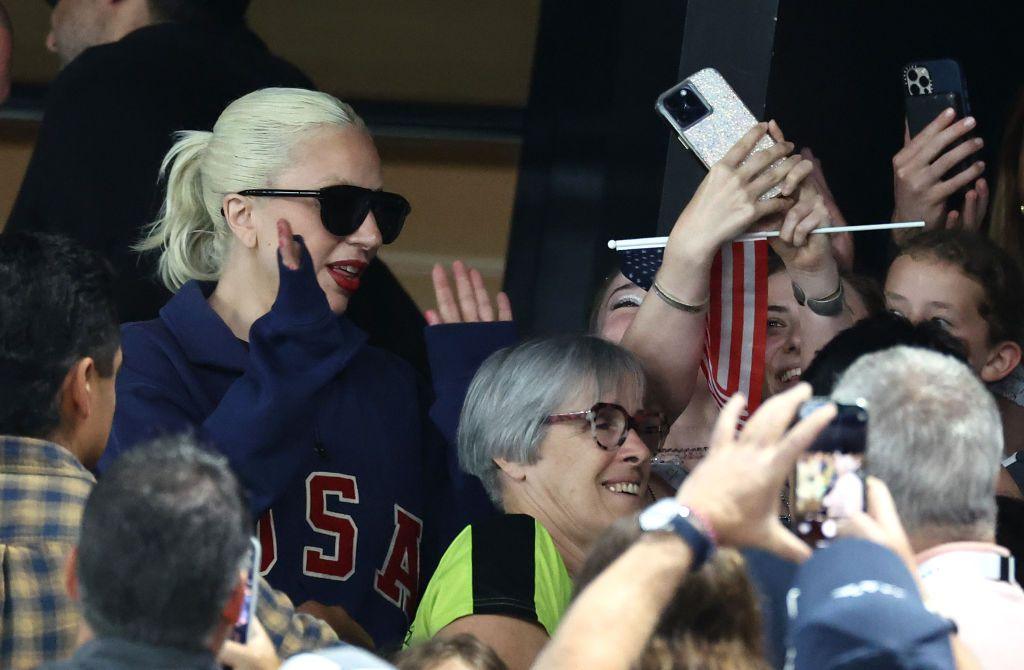  Lady Gaga attends the Artistic Gymnastics Women's Qualification