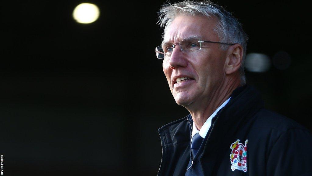 Tranmere Rovers boss Nigel Adkins looks on from the touchline