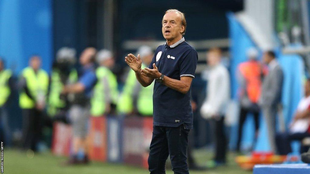 German coach Gernot Ruhr in the technical area during a game