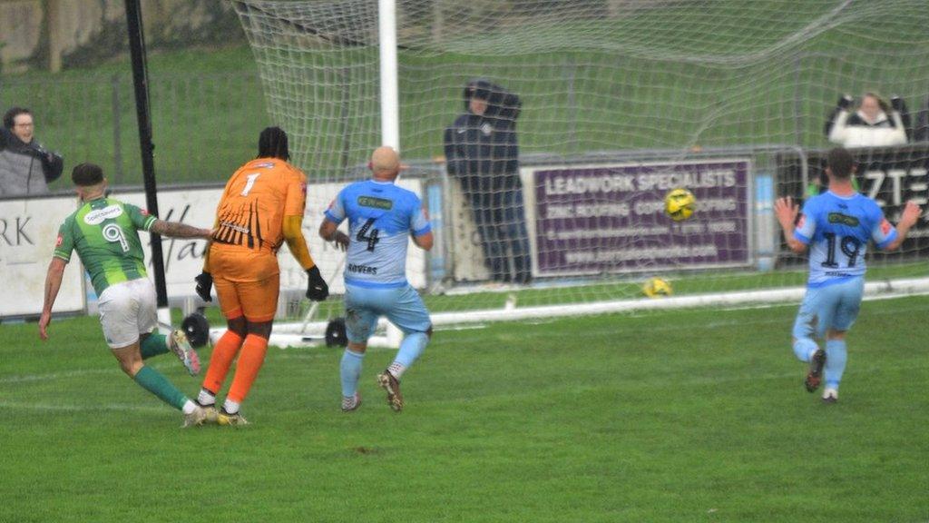 Sam Murray scores for Guernsey FC