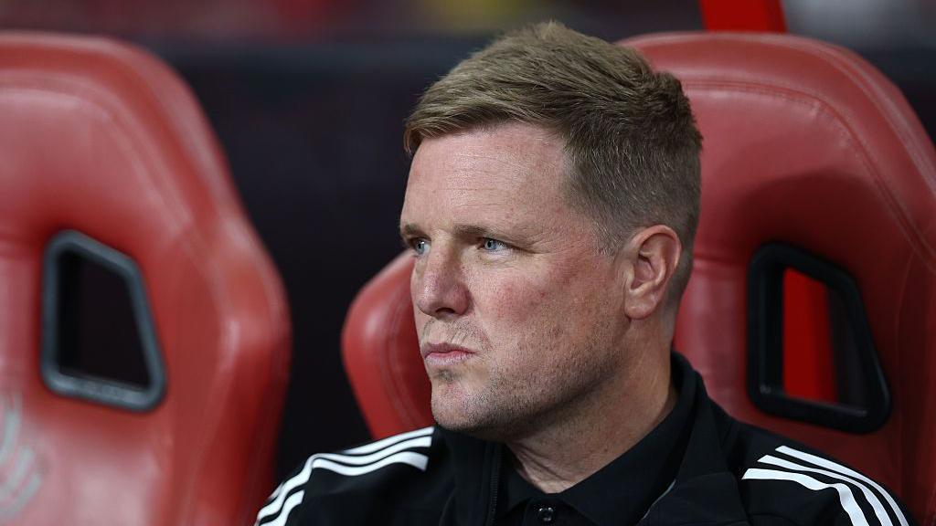 Eddie Howe looks on during pre-season friendly