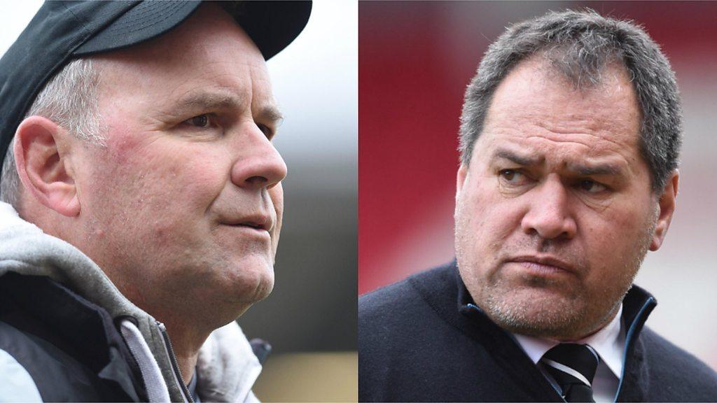 Scarlets head coach Wayne Pivac and Glasgow boss Dave Rennie