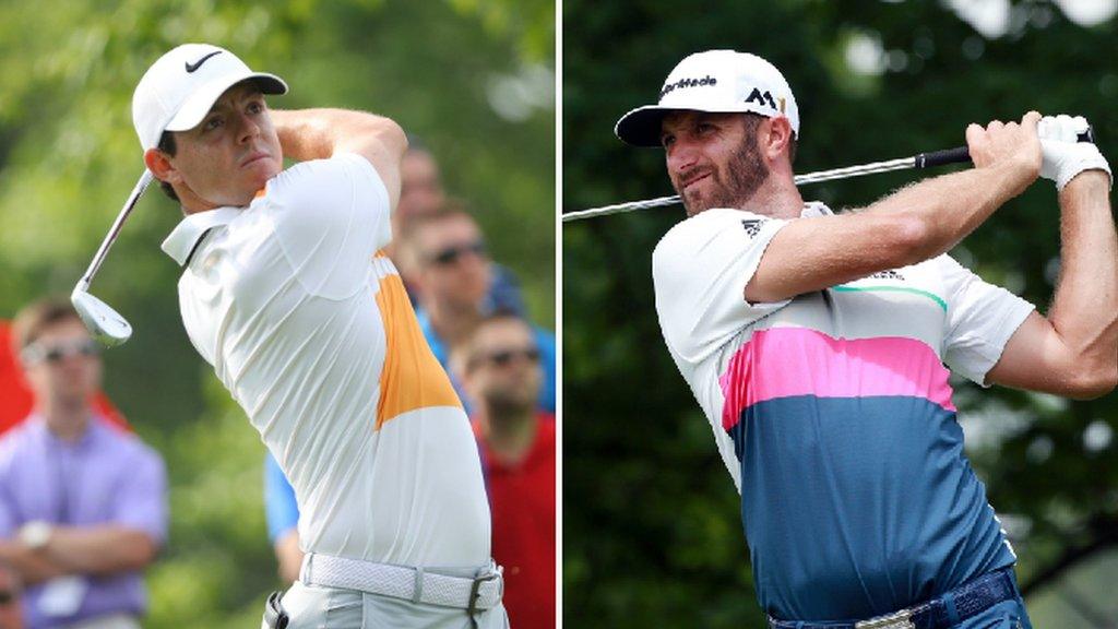 Rory McIlroy and Dustin Johnson