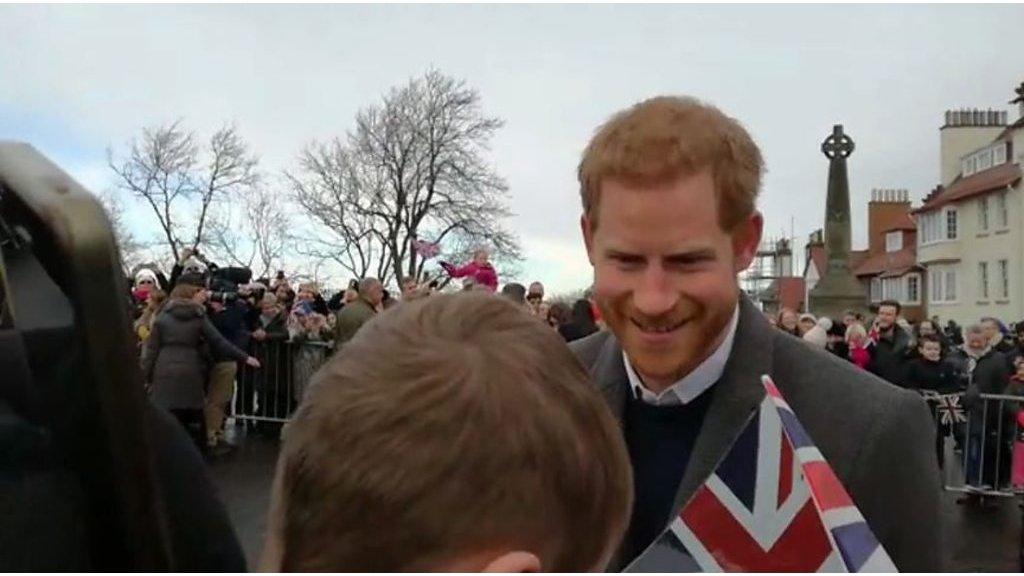 Prince Harry spoke to the crowd in Edinburgh