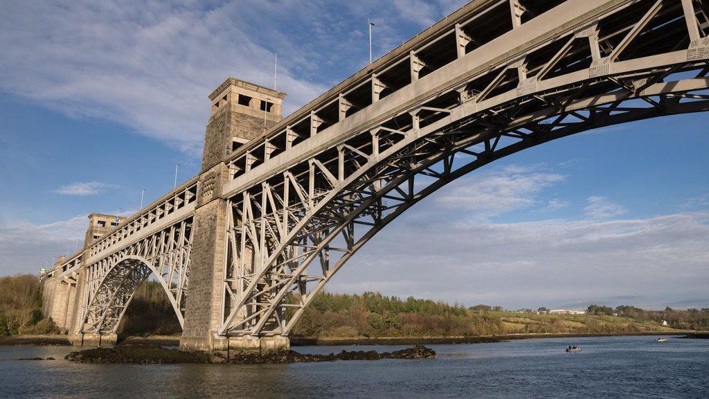 A view from below Britannia Bridge