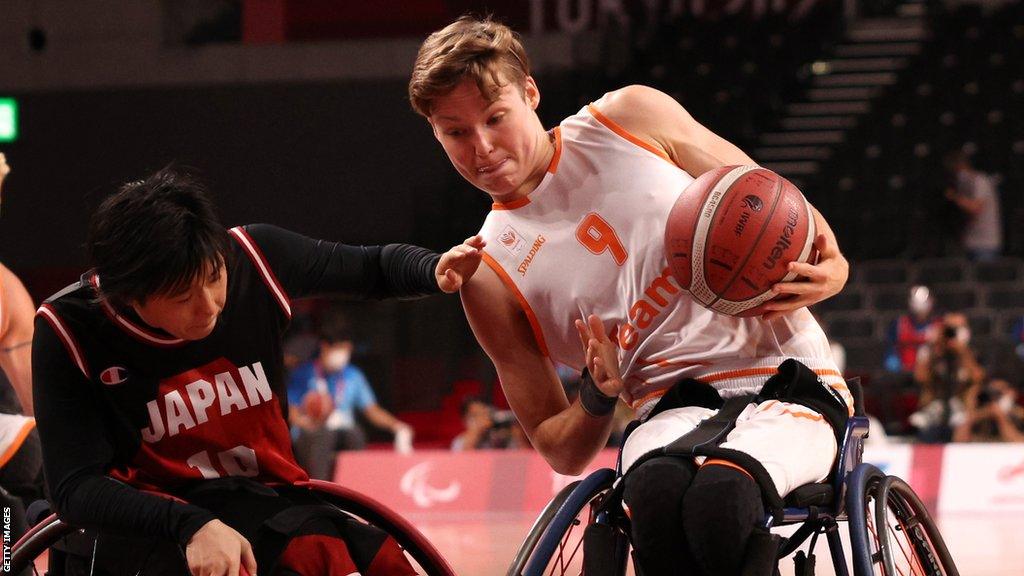 Bo Kramer in action at the Tokyo Paralympics