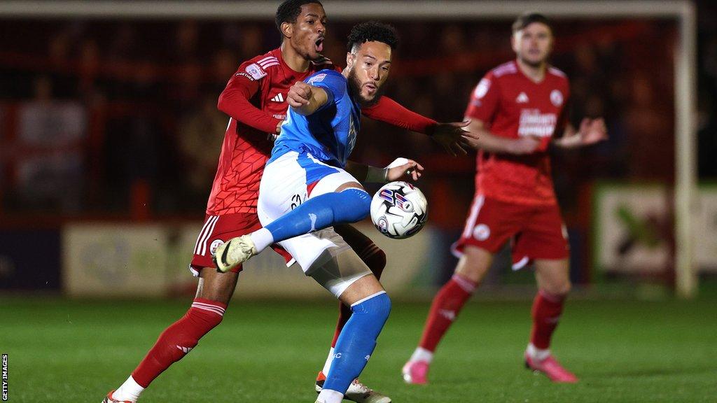 Crawley v Stockport match action