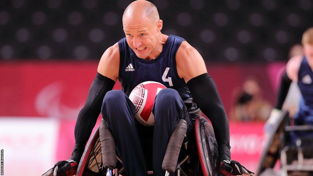 Gavin Walker in action at the Tokyo Paralympics